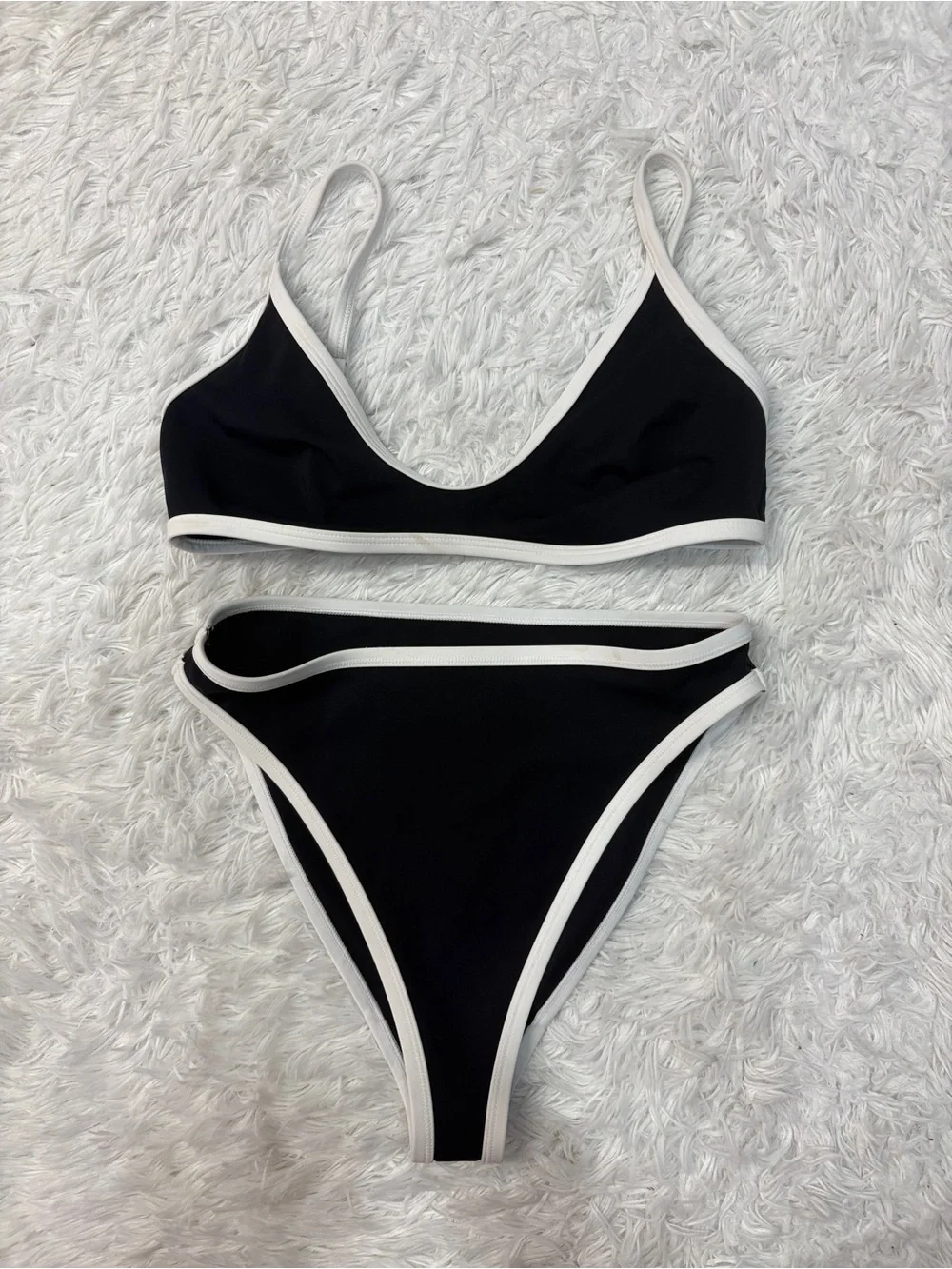 Negative swimwear black and white bikini set